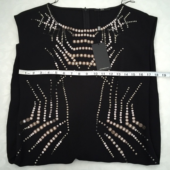 Hugo boss sequin embellished black dress - Picture 6 of 8